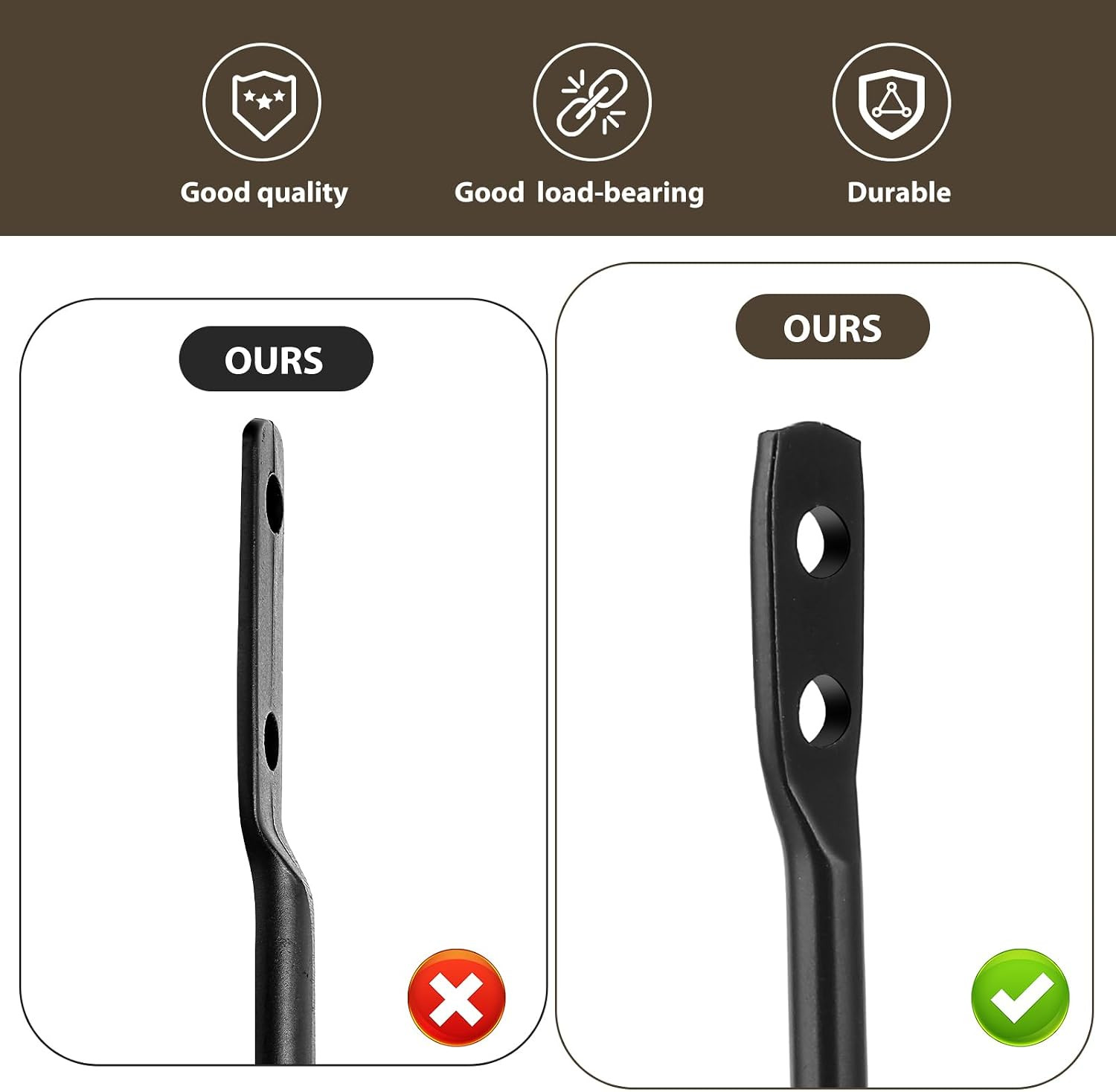 8 Pcs Curtain Holdbacks, Curtain Tiebacks, Curtains Wall Hooks, Black Curtains T