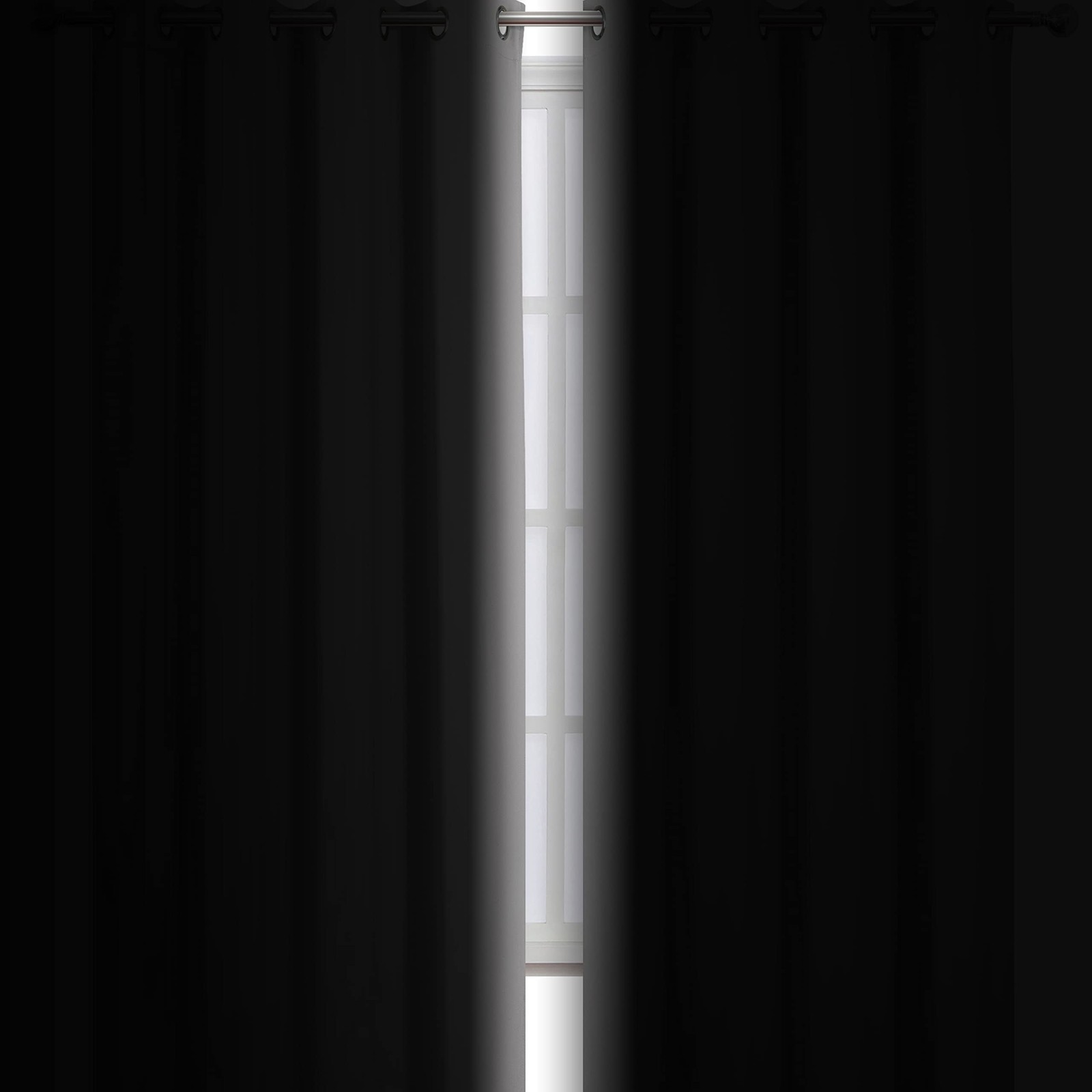 LEMOMO Light Grey Thermal Blackout Curtains/52 x 72 Inch/Set of 2 Panels Room Da