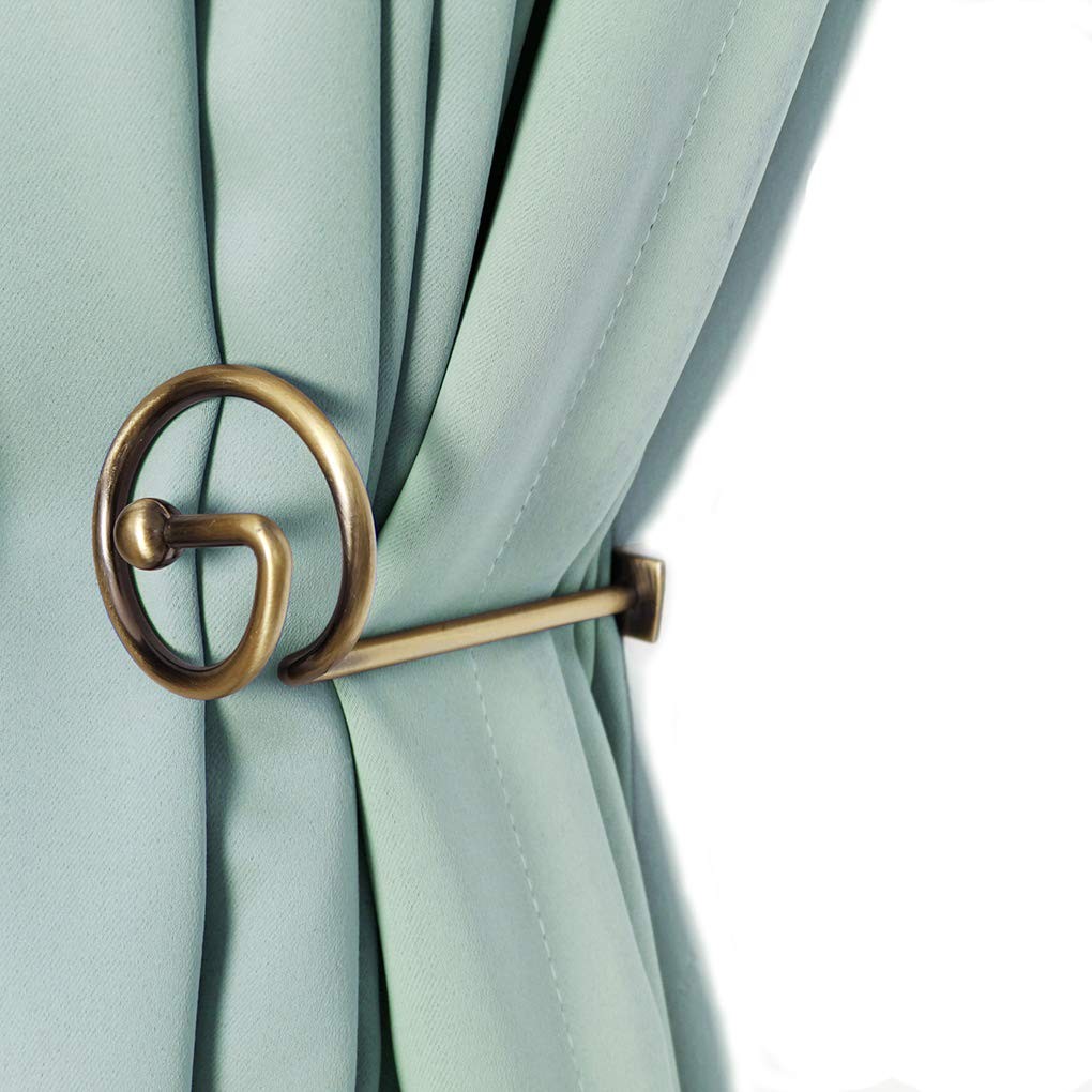 Curtain Holdback Bronze Set of 4 Drape Holder Hook Tieback for 2pair