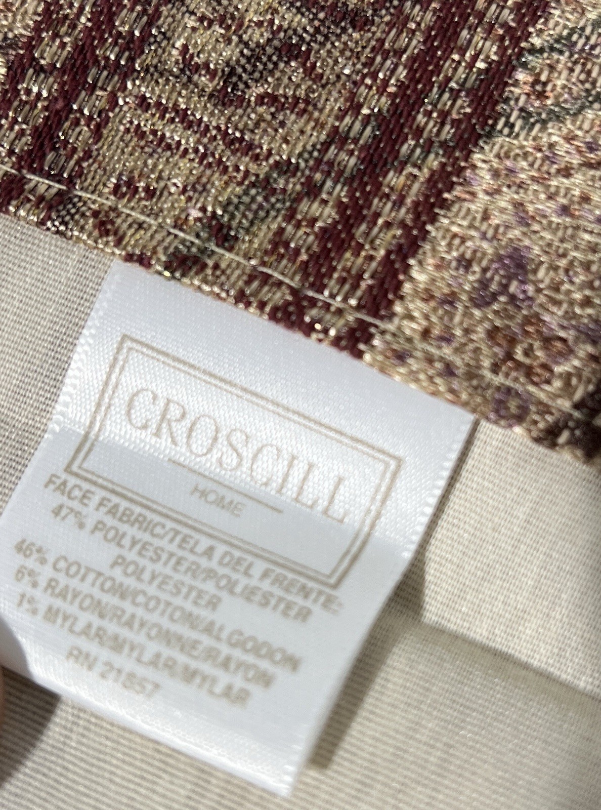 Croscill Classics Ascot Valance TANGIER 40×27 Vintage Antique NEW