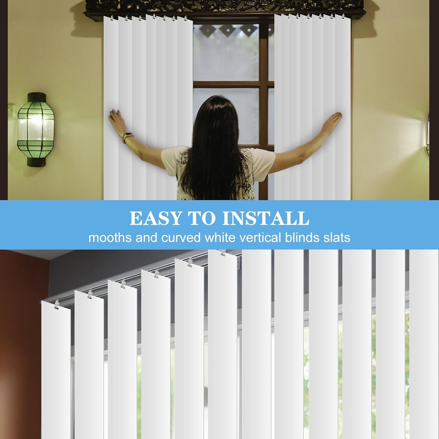 30 Pcs 82.5″ Vertical Replacement Blinds PVC Vertical Blinds Replacement Slats