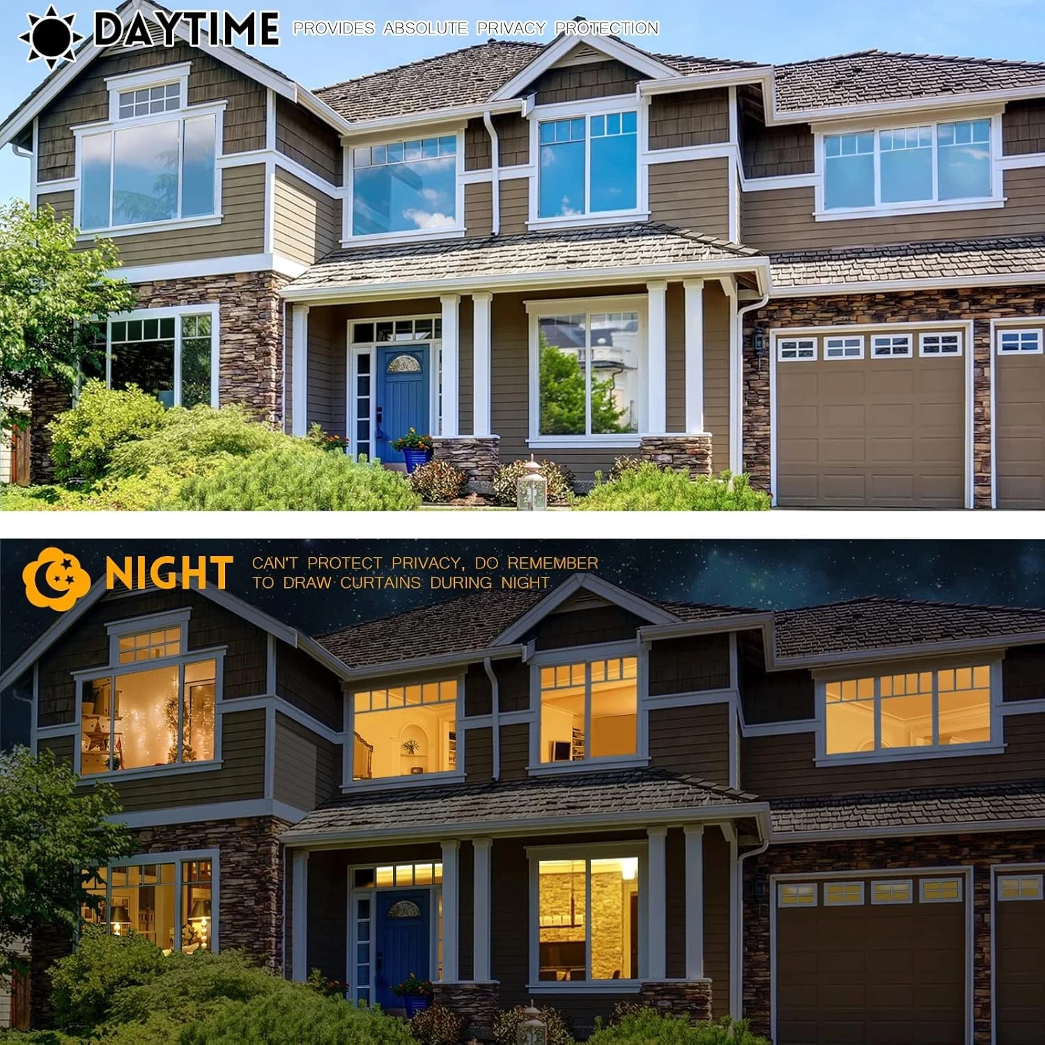 15% VLT Window Film Privacy Tint Foil Home Office Car UV Blacking Reflective