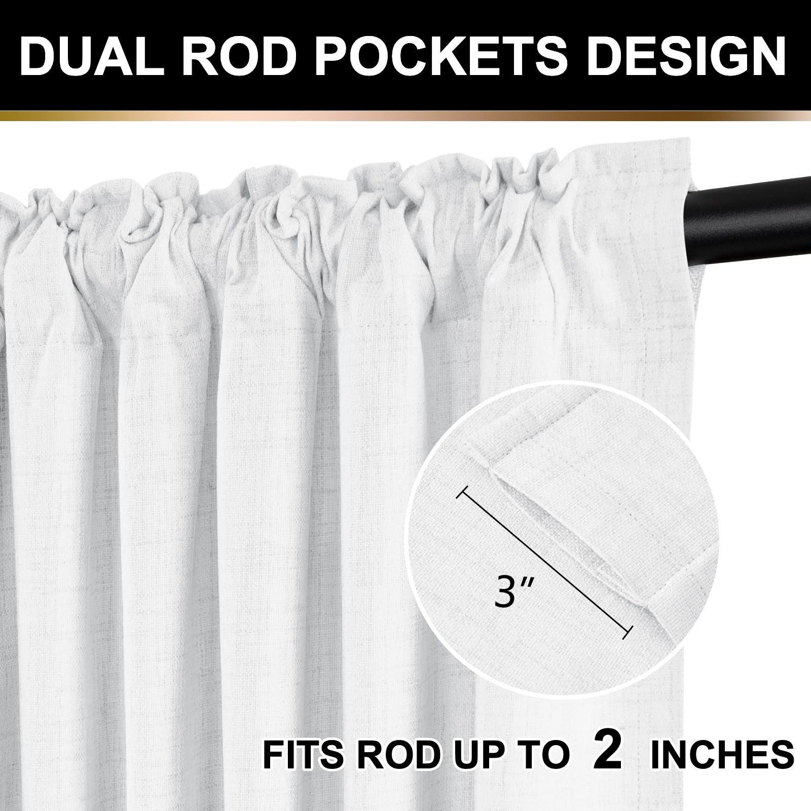 100% Blackout Shield 100 Shield Full Curtains For Bedroom 84 Inch Length 2