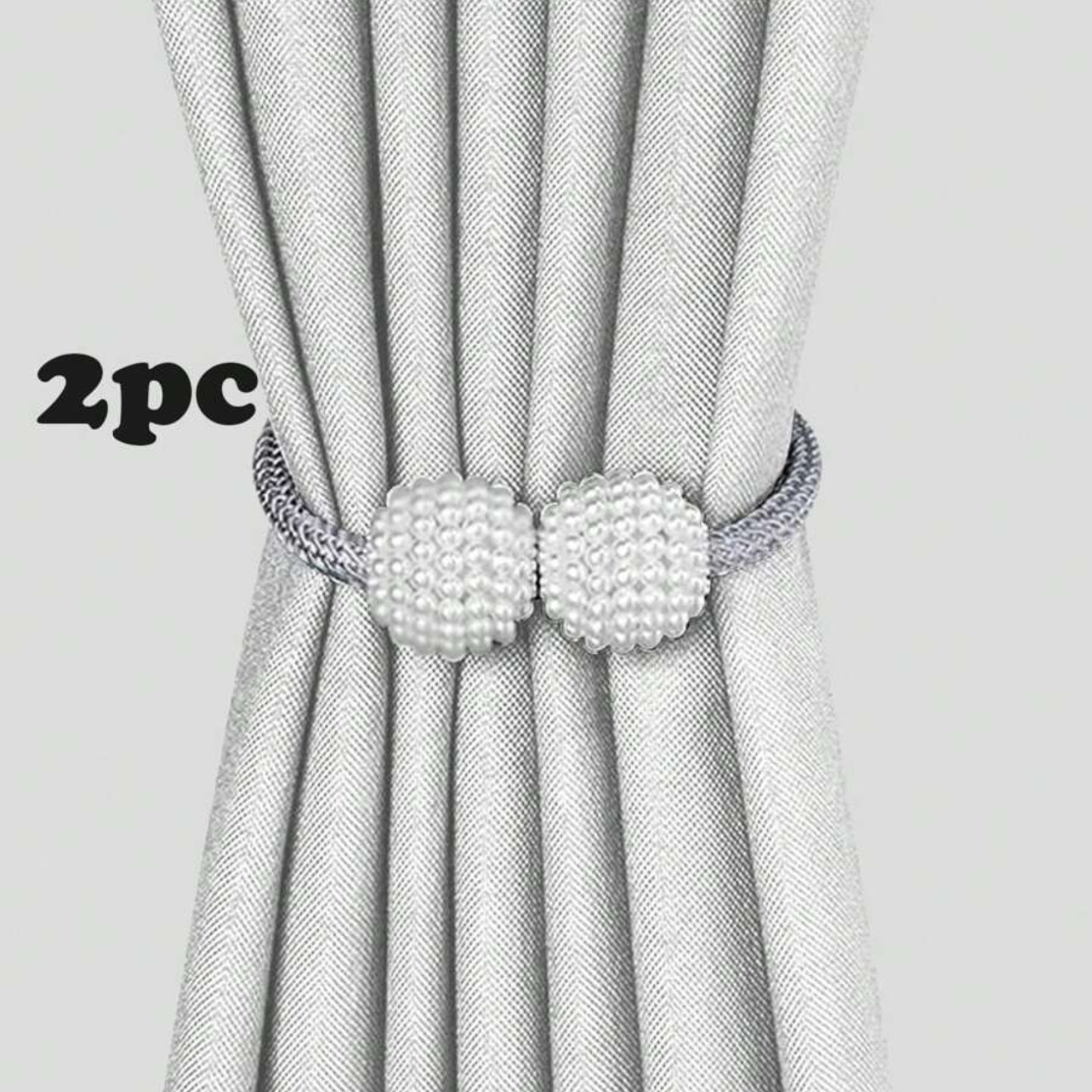 2 Pack Magnetic Curtain Tiebacks Rope Window Drapery Holdbacks Tie Back