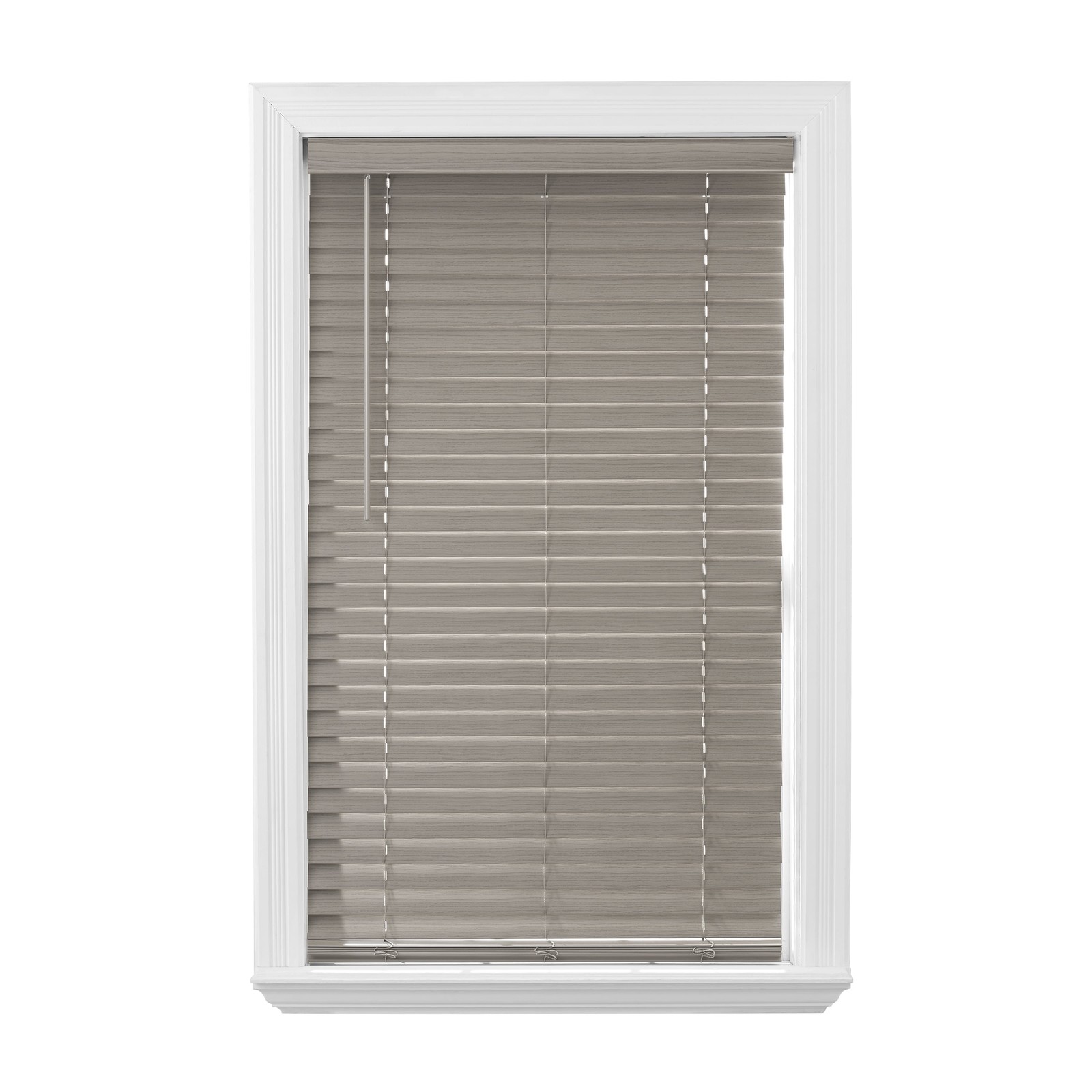 2″ Cordless Faux Wood Horizontal Blinds, Rustic Gray, 30″ W x 64″ L