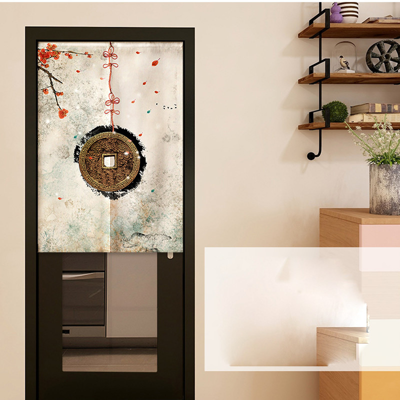 80X120cm Door Curtain Room Divider Linen Cotton Japanese Noren Home Decor Retro
