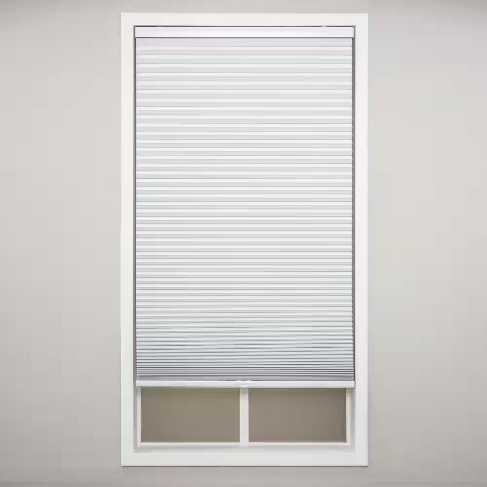 White Cordless Blackout Polyester Cellular Shades – 34 In. W X 64 In. L