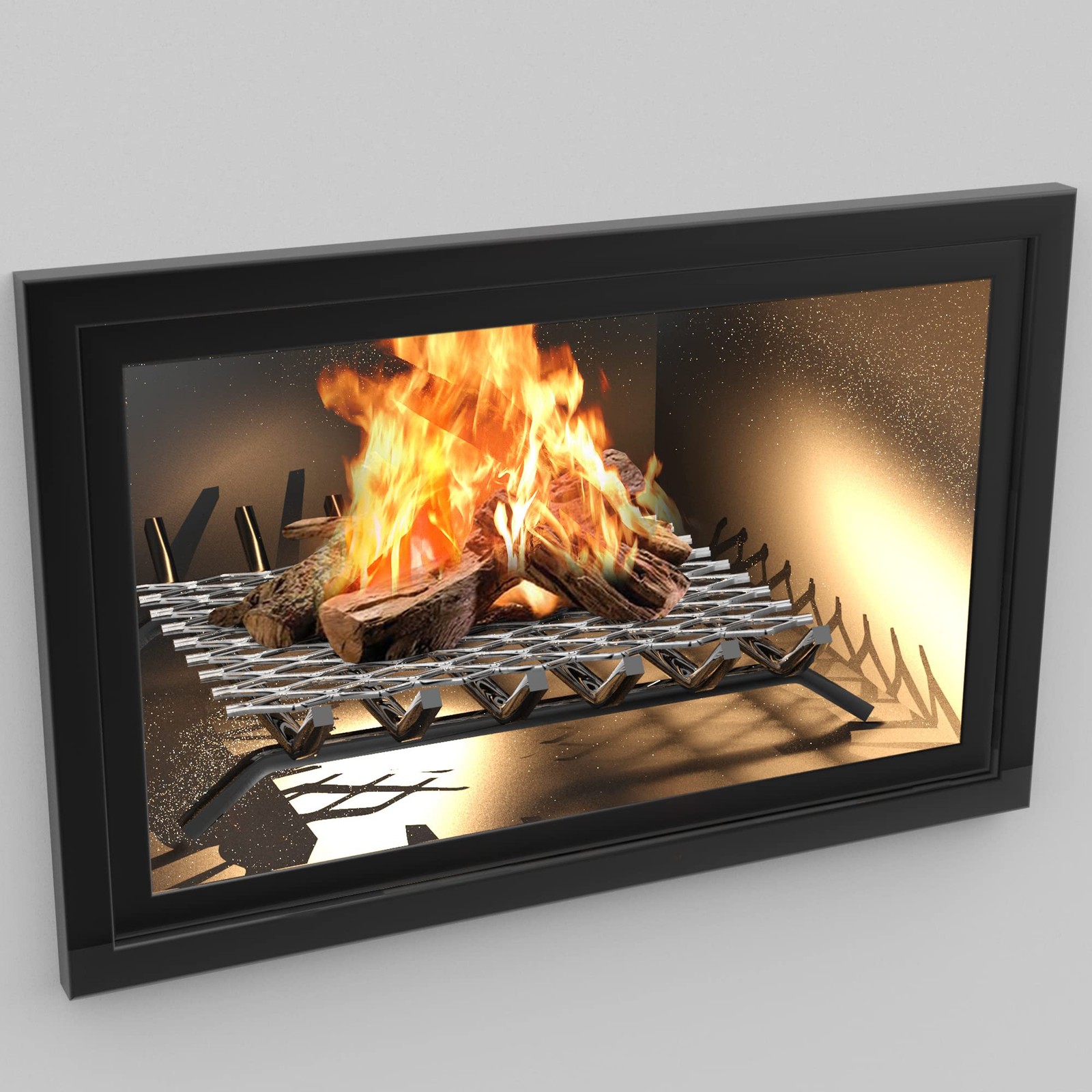 Fireplace Grate Ember Retainer,12x7inches Steel Fireplace Ember Retainer Mesh…
