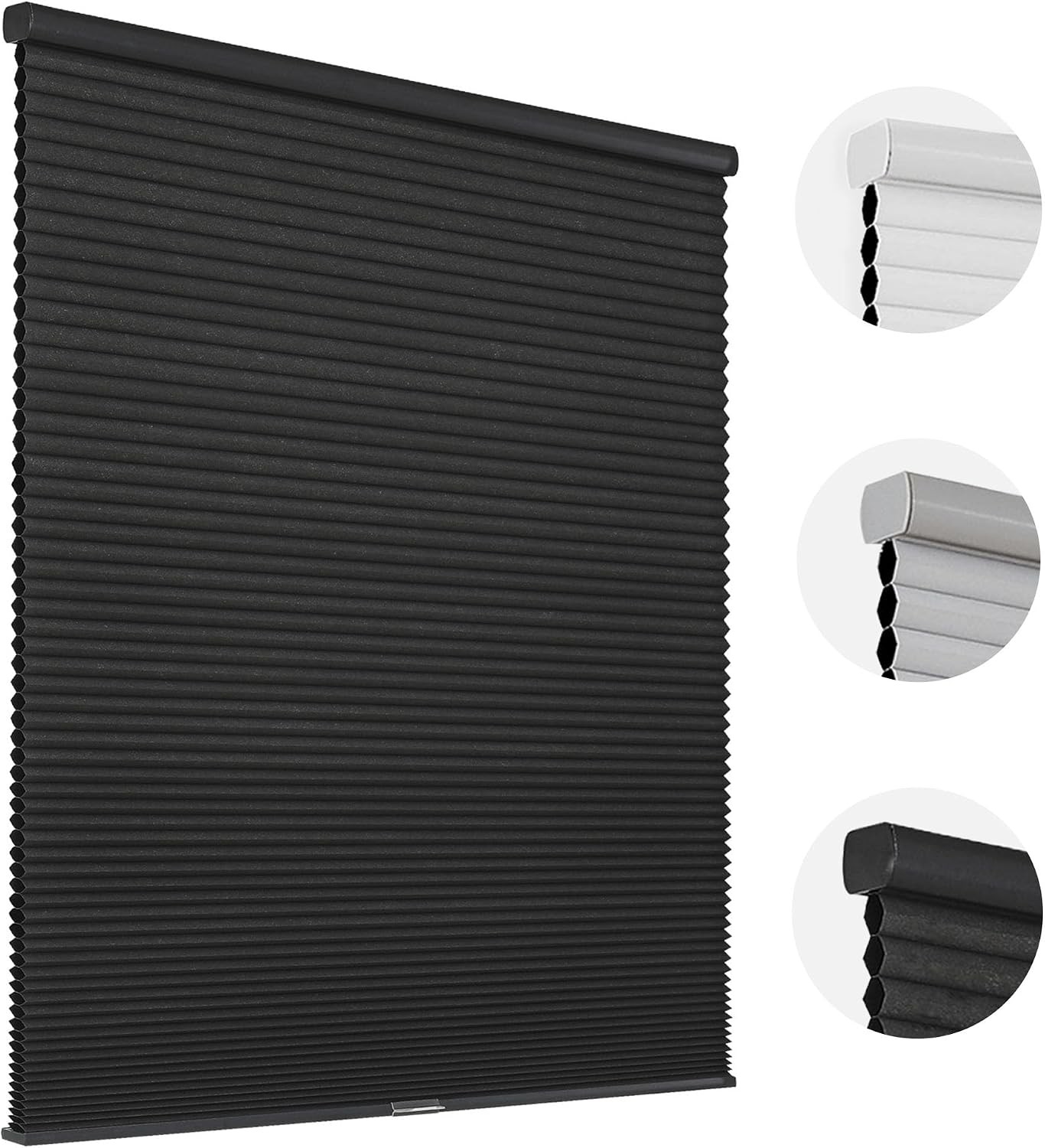 Joydeco Cellular Shades, Cordless Blackout Shades for Indoor Windows, Honeycomb