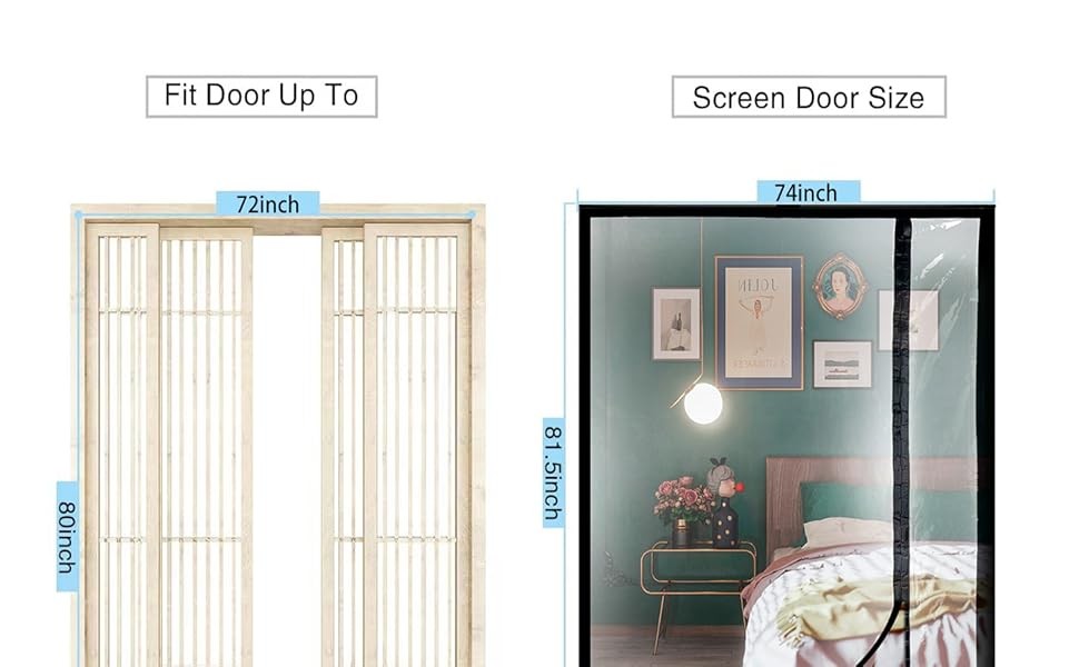 Transparent Reversible Left or Right Side Opening Insulated Door Curtain,