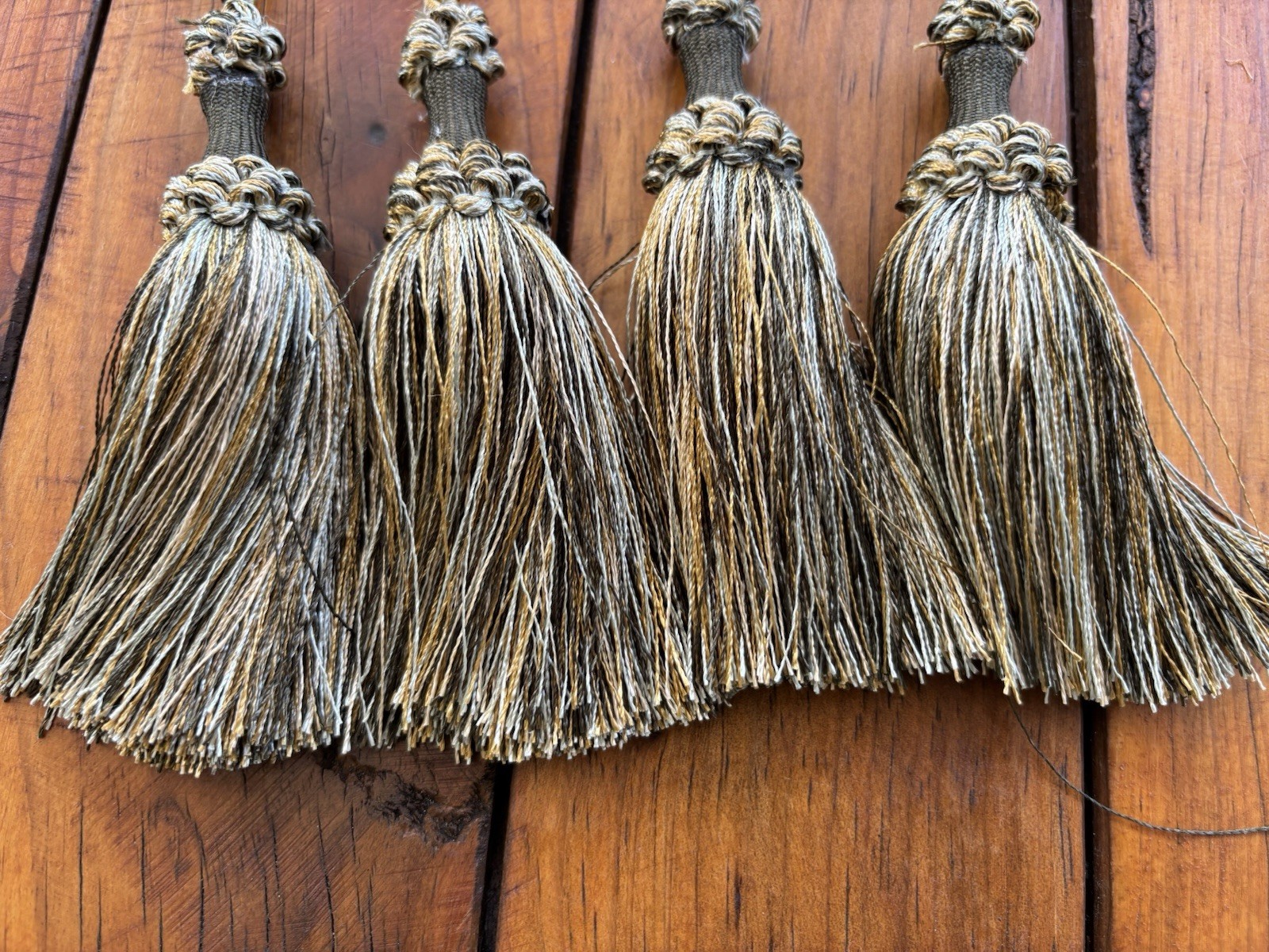 Brown and Gold 4 1/2″ Tassel Curtain Tie Backs Set of 2