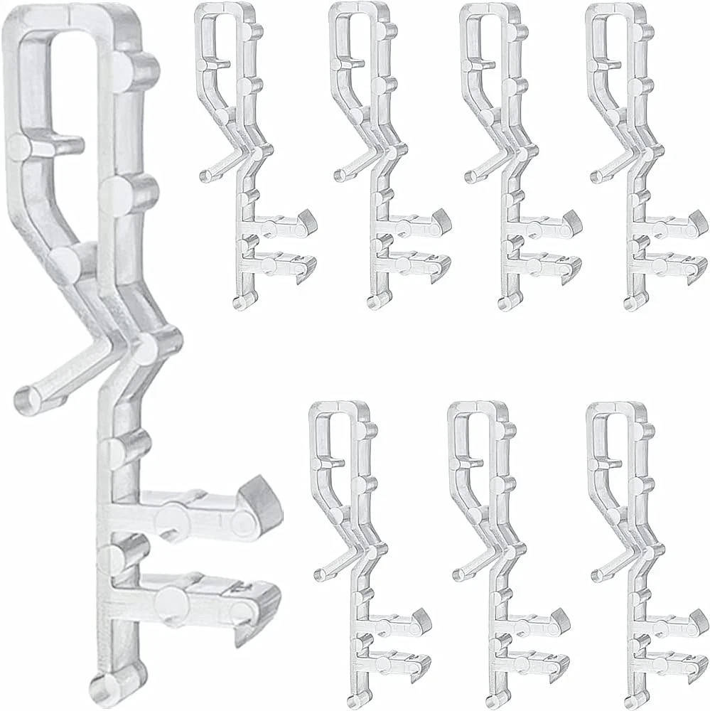 10 pcs 2-1/8 inch Hidden Channel Valance Clips for Horizontal Wood Blinds Mini B