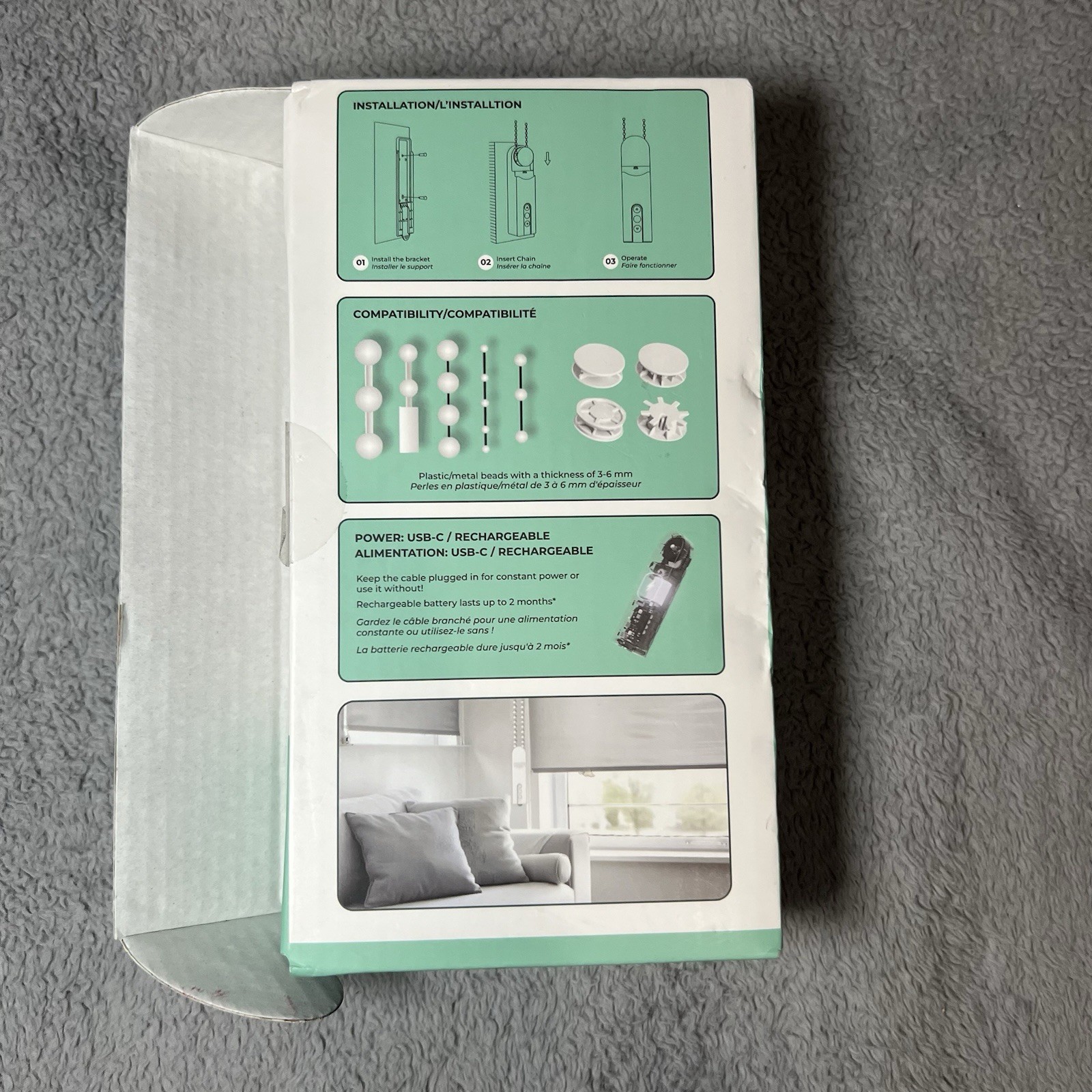 2x Aura Smart Shade Ombré Intelligence Motorized Blind Controller Ly1690 READ