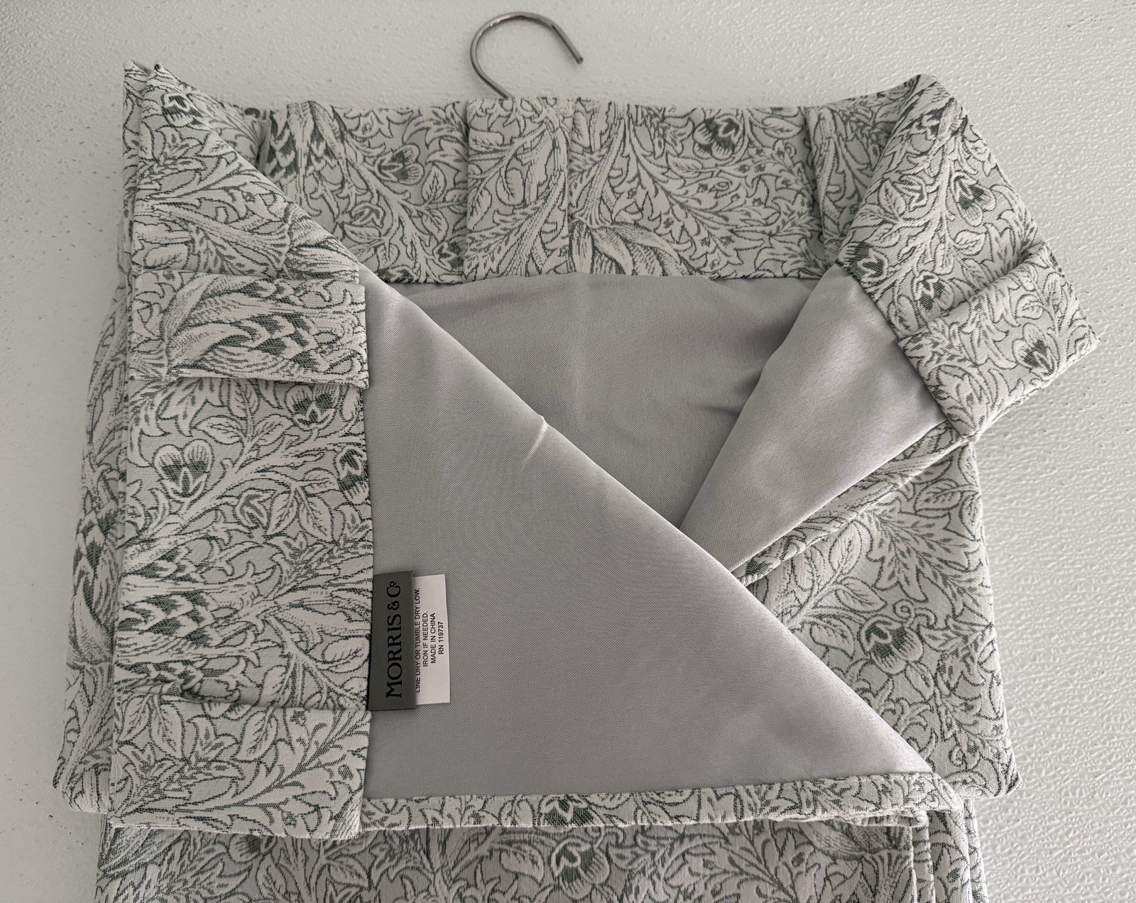 New Morris & C Window Curtains 2 Panels Darkening 37 x 84 Artichoke Sage Green