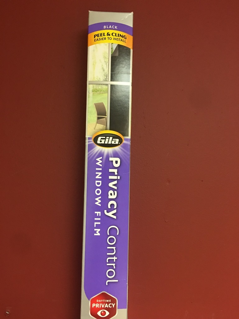 Gila Privacy Control Window Film Tint 3 Ft x 6.5 Ft Peel and Cling 5% Black