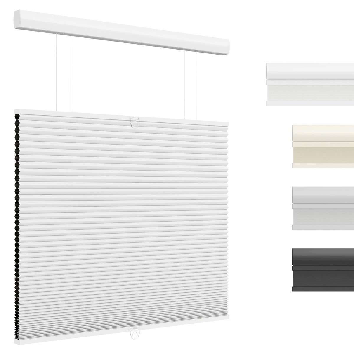 UNISHADES Top Down Bottom Up Cellular Shades 27″W x 48″H White Blackout