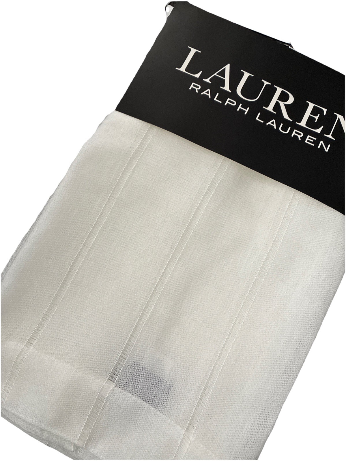 New Ralph Lauren 2 Panels Drapes Curtains 2 – 54 X 96 Inches White Linen Look