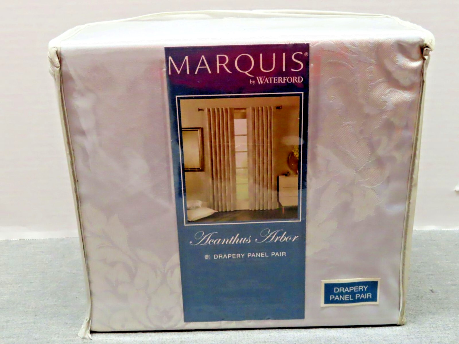 Marquis by Waterford Acanthus Arbor Window Drapery Panel Pair 50in X 84in NEW