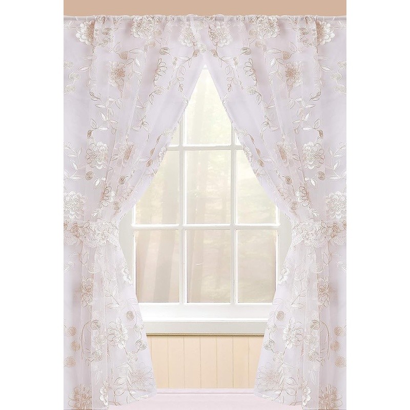 Elegant Rose Vine Blackout Window Curtain Polyester Bathroom Decor Update New