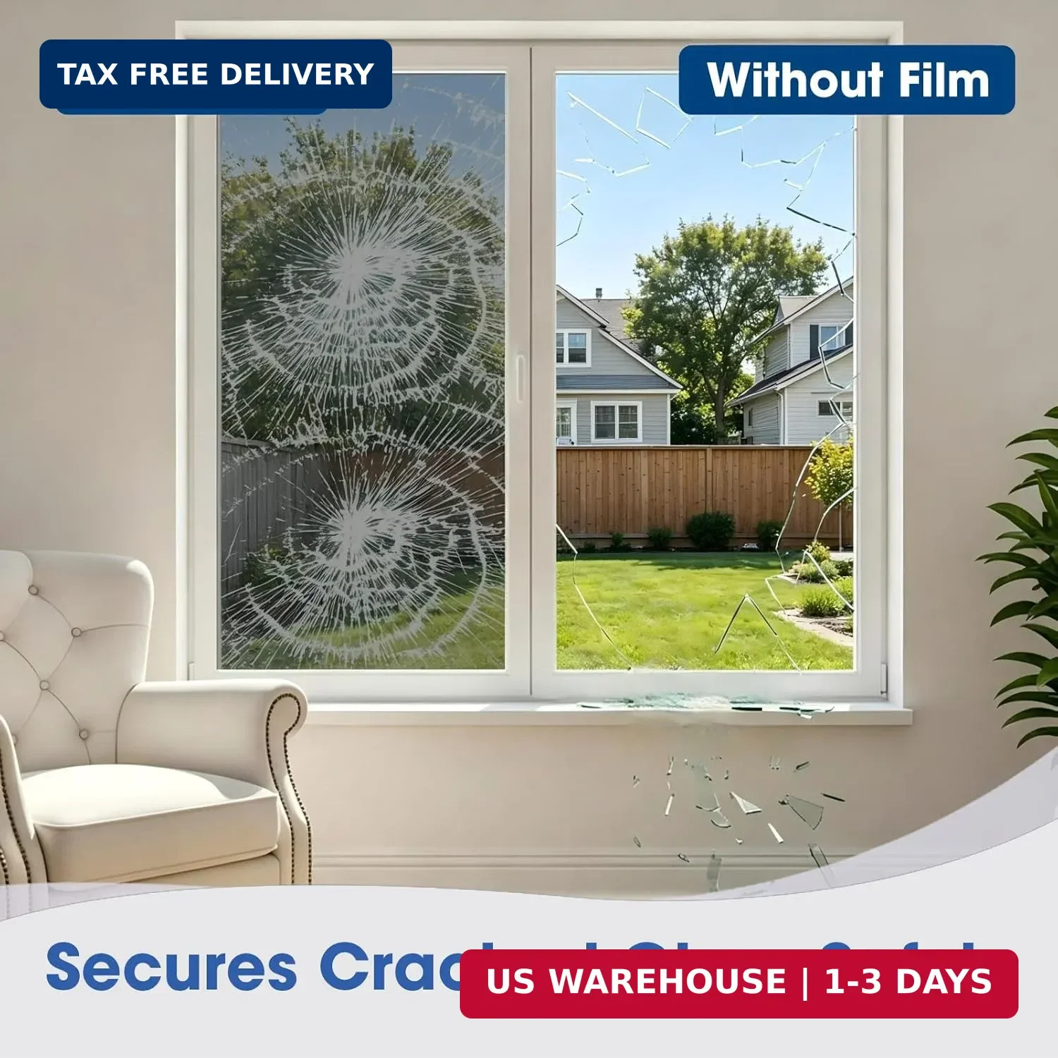 Coavas Window Privacy Film Daytime See Out Not in, 99% UV Blocking Heat Control