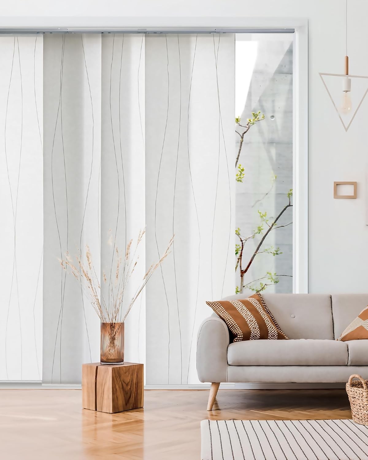 Adjustable Sliding Panel Track Blinds, White Vertical Blinds, Extendable Track