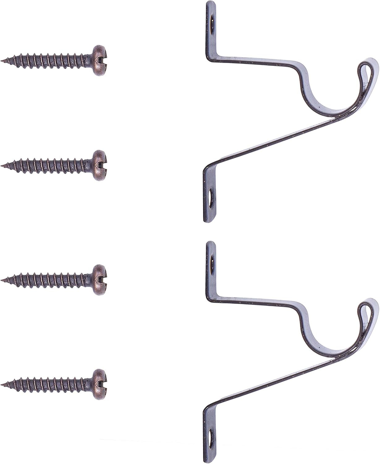 28-48 In. Adjustable Petite Café Curtain Rod, 2-Pack, 7/16 In. Diameter, Bronze
