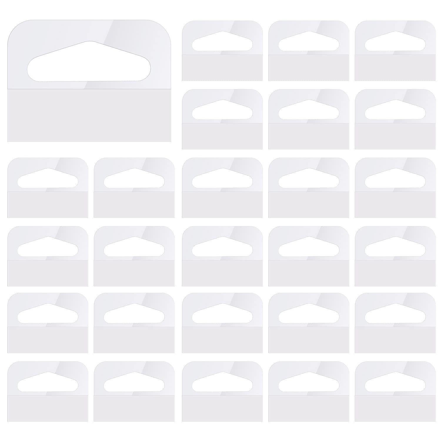 200pcs Retail Display Tags, 1.6″x1.2″ Clear Slot 1.6*1.2 inches, Transparent