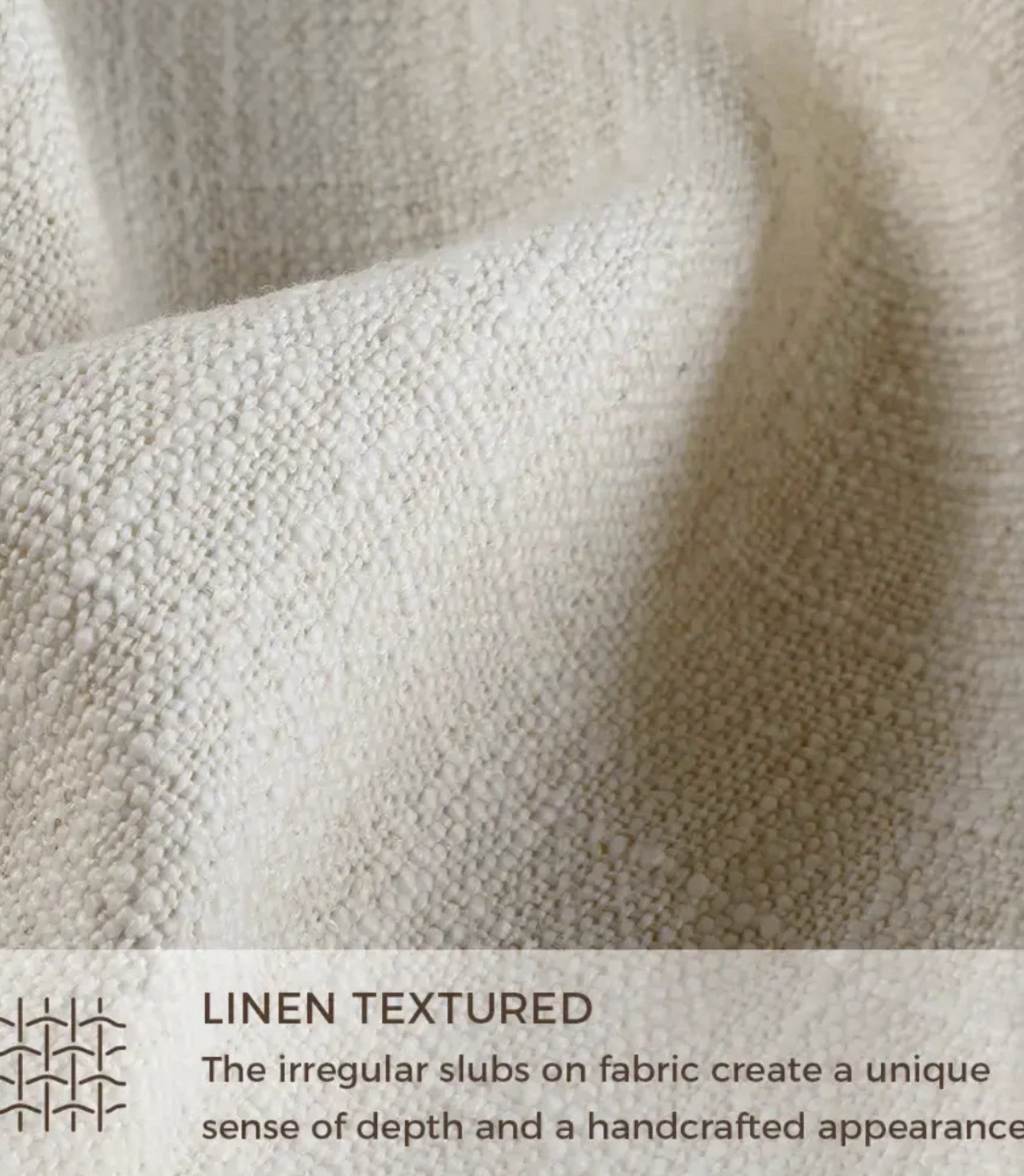 TWOPAGES LIZ LINEN BEIGE WHITE PINCH PLEAT CURTAINS ON TIKTOK 26W x 102L 1 Panel