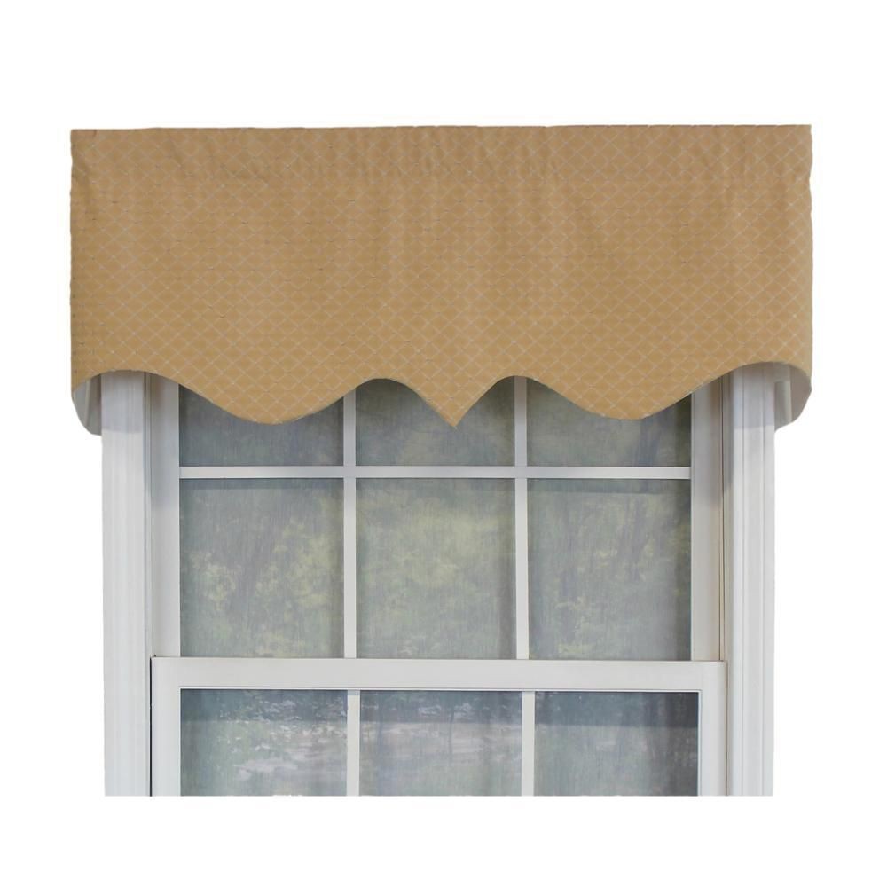 RLF Home Passat Regal Valance Gold. 3″ Rod Pocket 50″W x 17″L