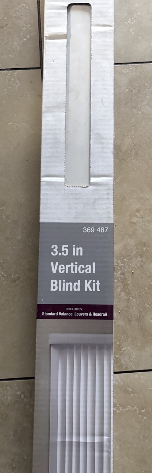 White Room Darkening 3.5 in. Vertical Blind Kit for Sliding Door or Window – 78”