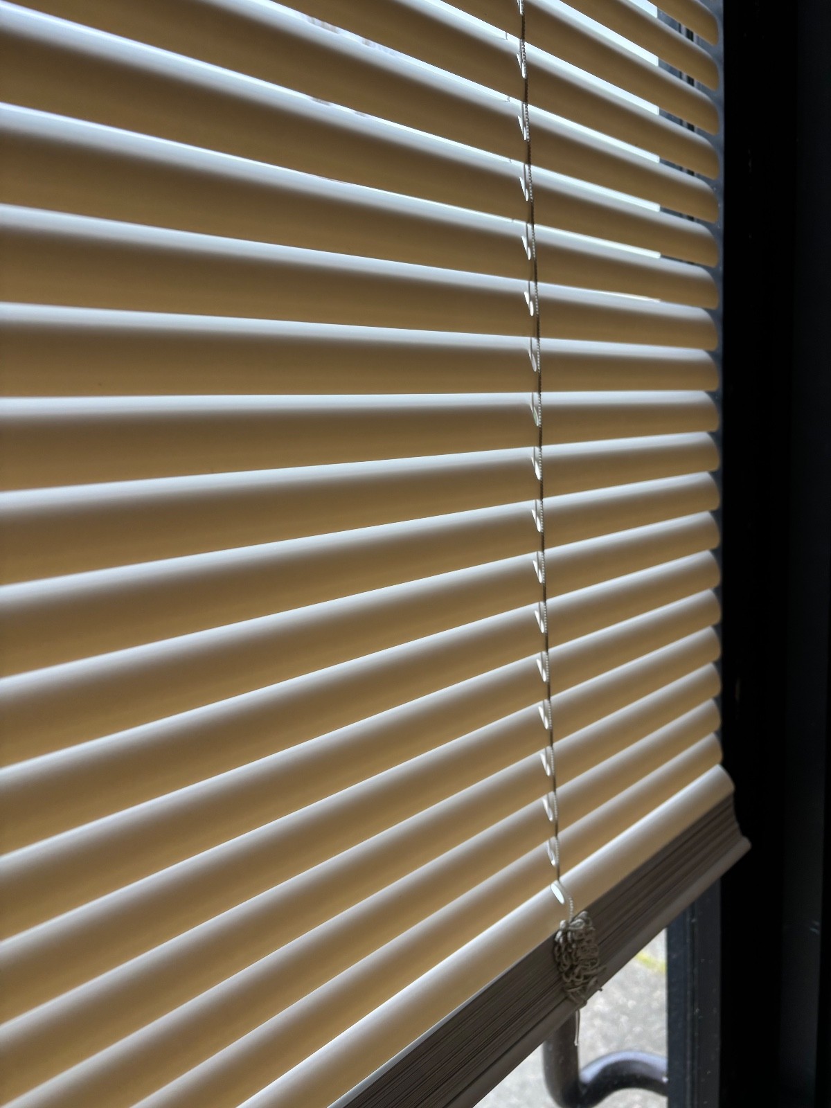 Cream Aluminum corded blind with wand 21x 71.5