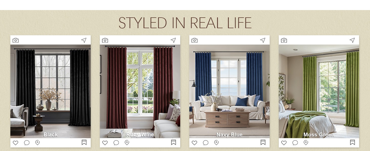 Ruby Wine Velvet Curtains 96 Inches Long for Living Room 2 Panels Light Blocking