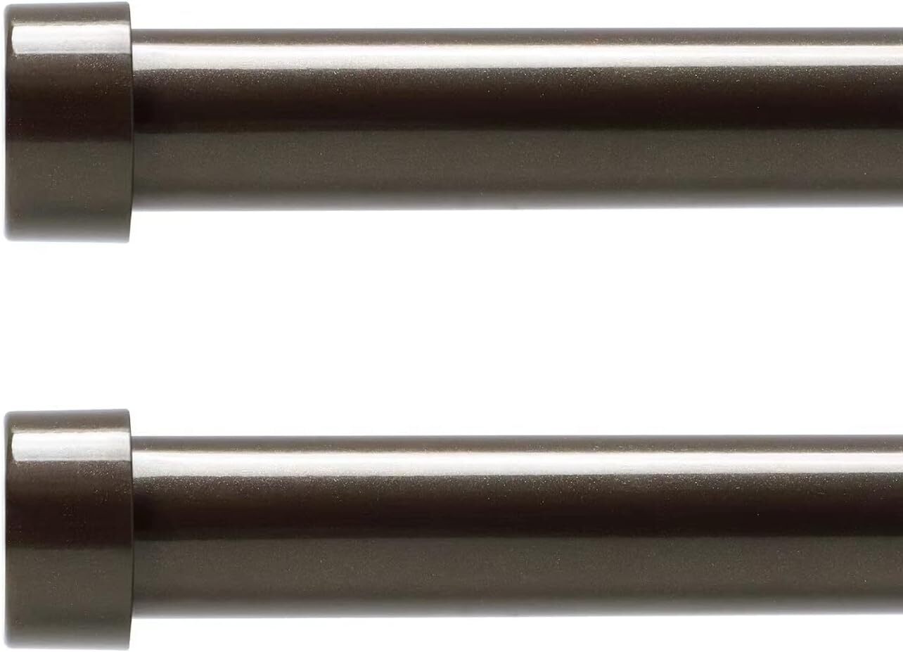 OLV 2 Pack Bronze Rods for Window 28-48 inch, Adjustable Single Window Curtain R