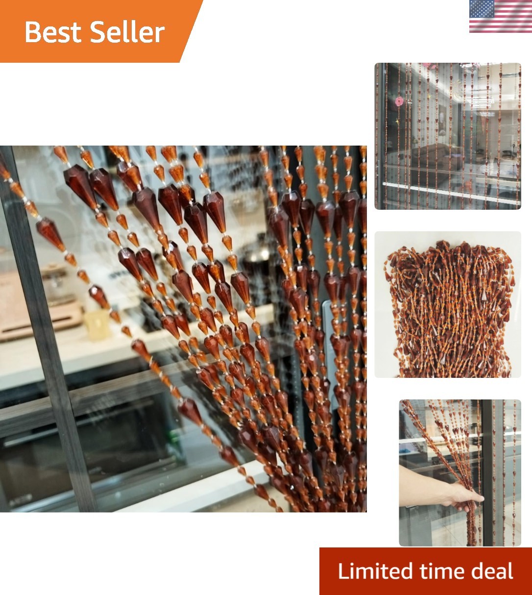 Customizable Beaded Curtain – 39×78.7 Inches, Perfect for Weddings & Events