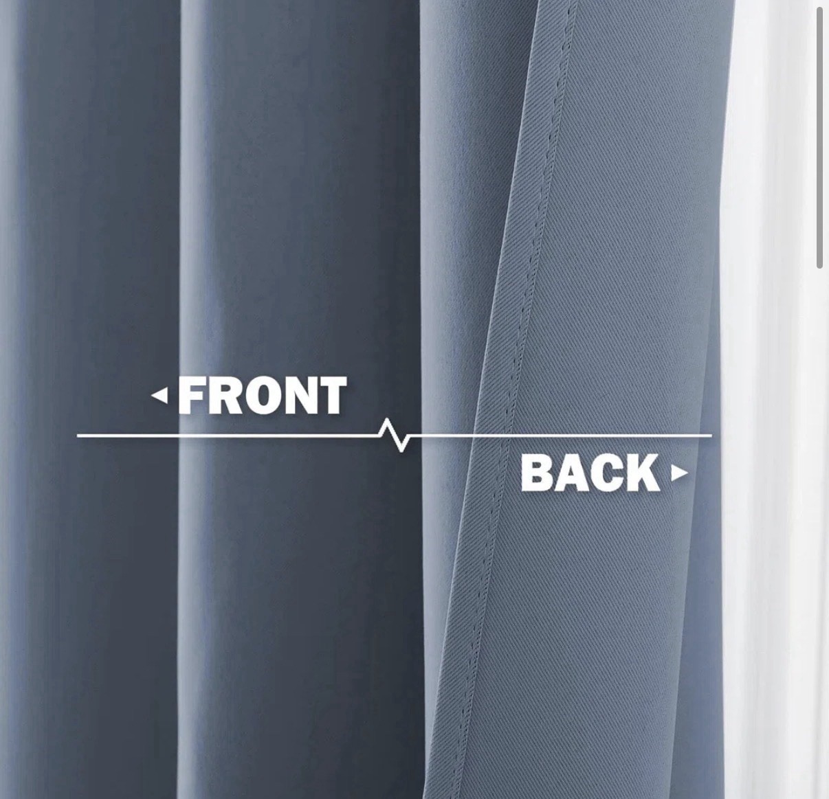 42×36 Stone Blue Blackout Curtains With Grommets 2 Panels