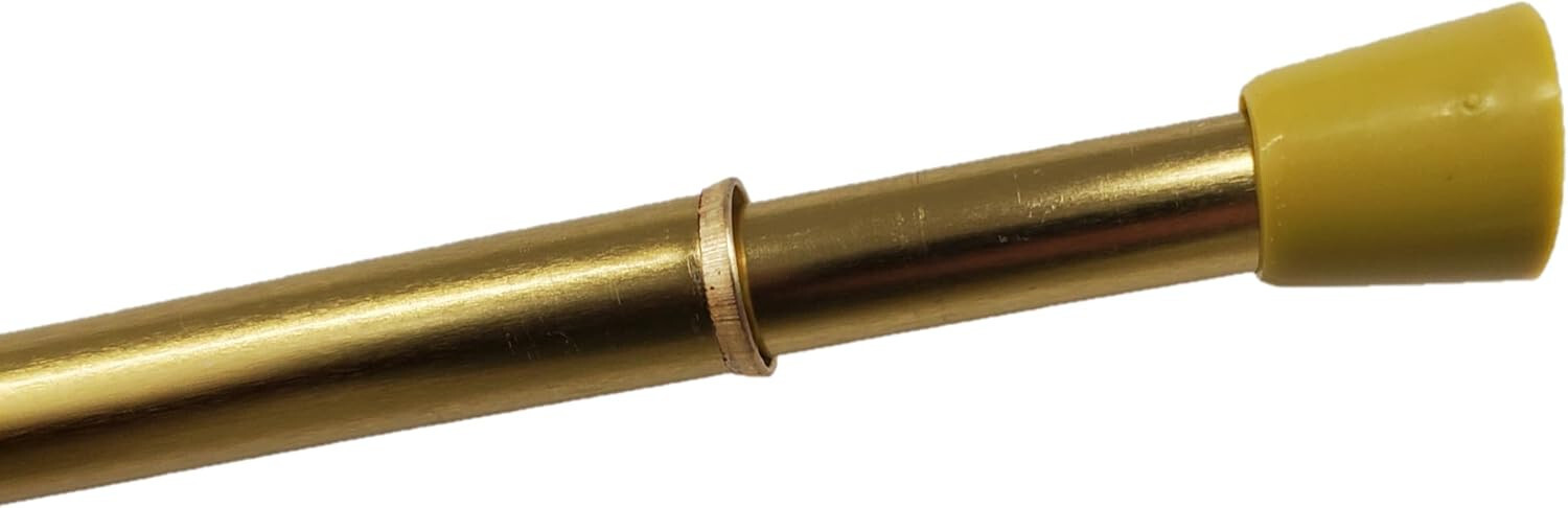 STRONG Van Wyck Heavy Duty Twist Tension Rod 5/8 Inch Diameter 28-48 Brass