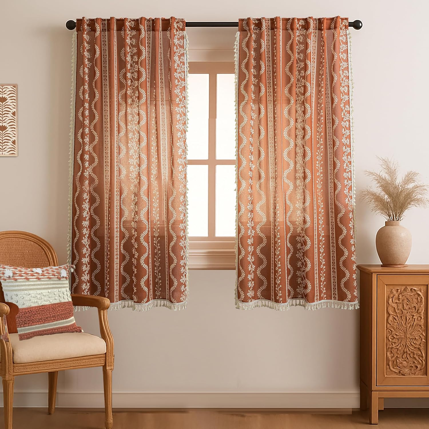 Chic Floral Boho Curtains for a Stylish Home Makeover