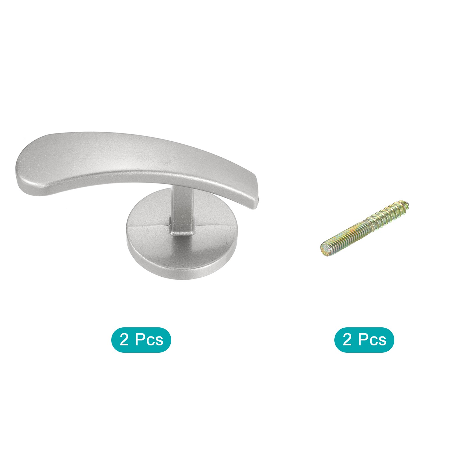 2Pcs Aluminum Alloy Wall Mounted Curtain Holdback Drapery Holder Hook for Office