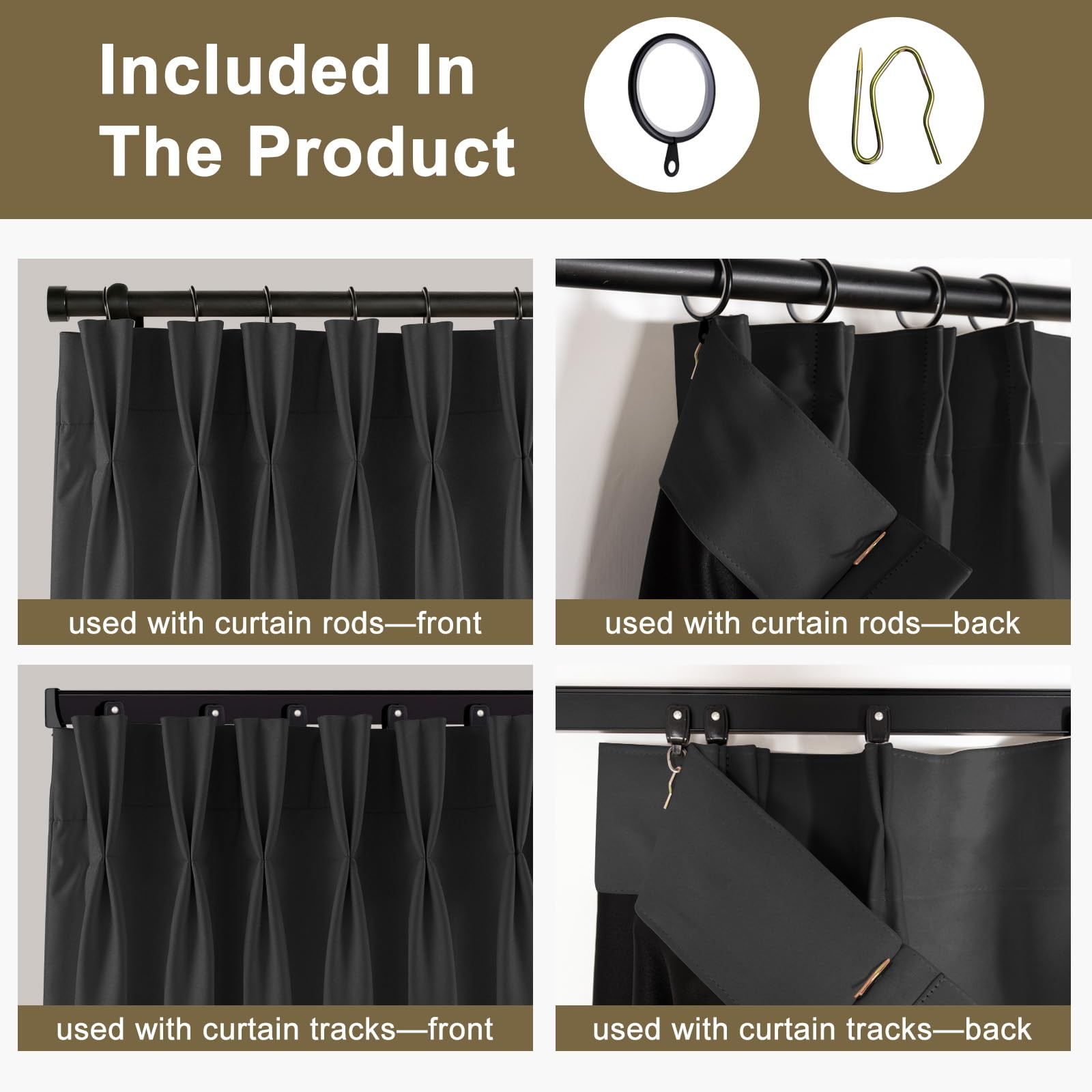 Makefeile Pinch Pleated Curtains Blackout Two Pages Pinch Pleated Drapes For