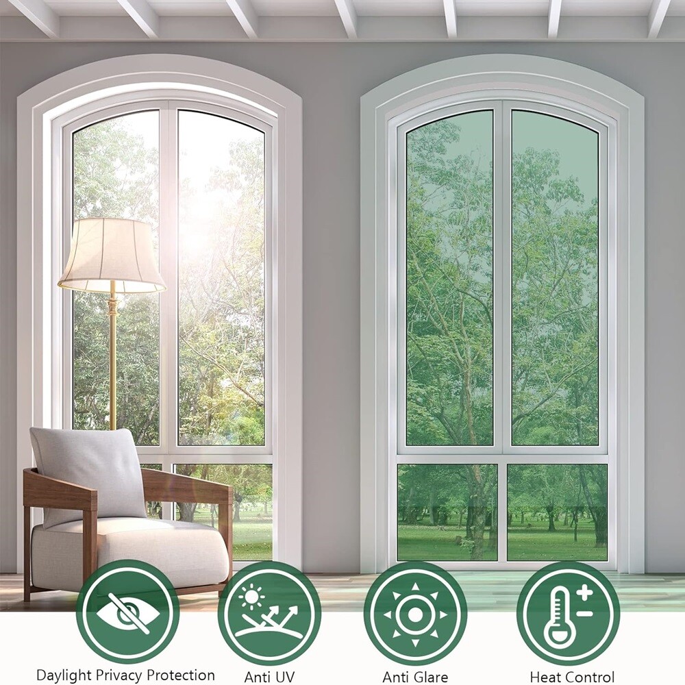 Window Tint One Way Mirror Film UV Heat Reflective Home Office Heat Insulation