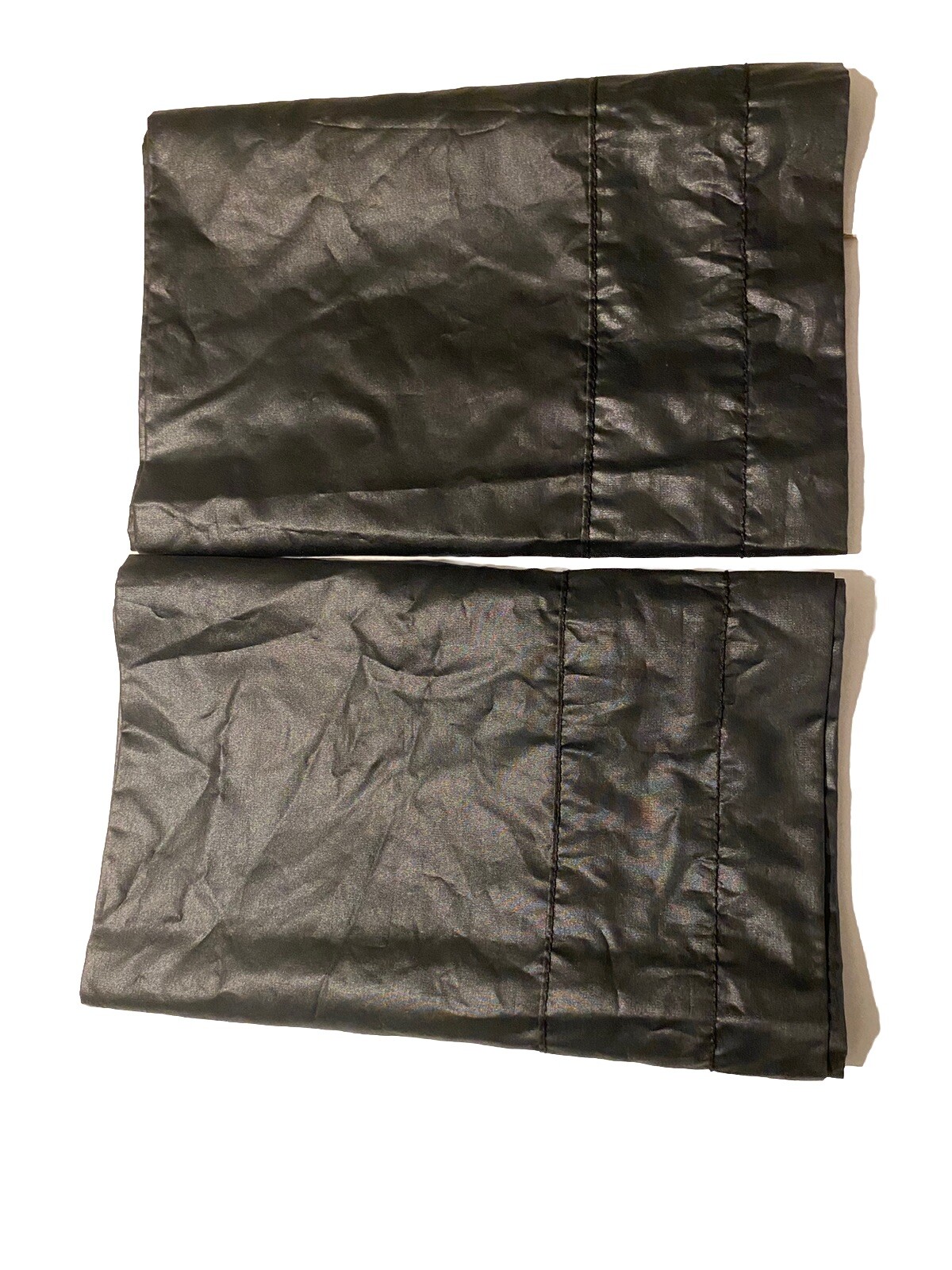 2 Solid Black Top Straight Valance Panels USA made Halloween Witchy
