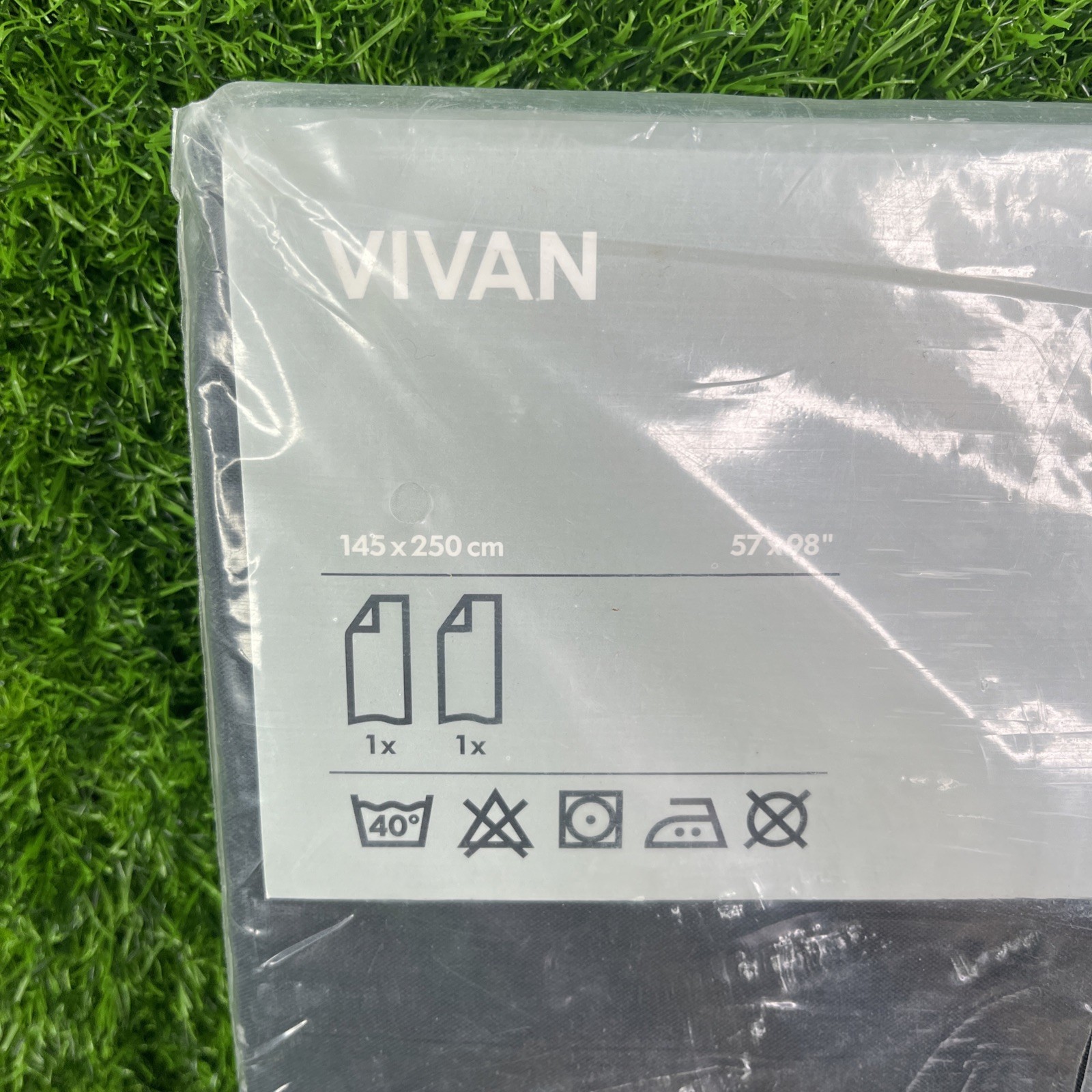 Sealed IKEA Vivan Curtains 1 Pair (2 Panels) Black 57″ x 98″