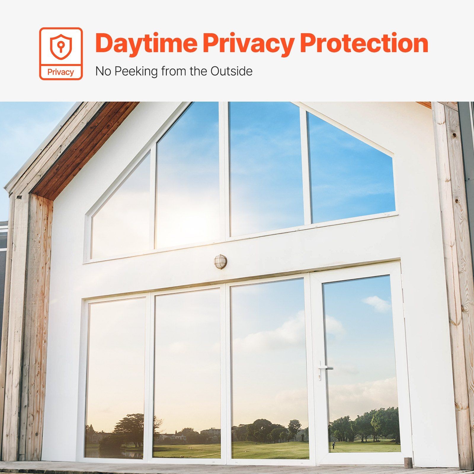 Glass Surface Mirror Film for Privacy Sunlight Filtering Static Hold