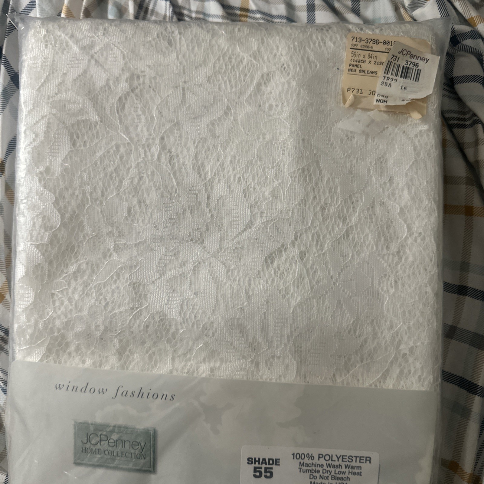 JCPenney The Home Collection New Orleans Window Panel 56×84 Cool white 80 NIP