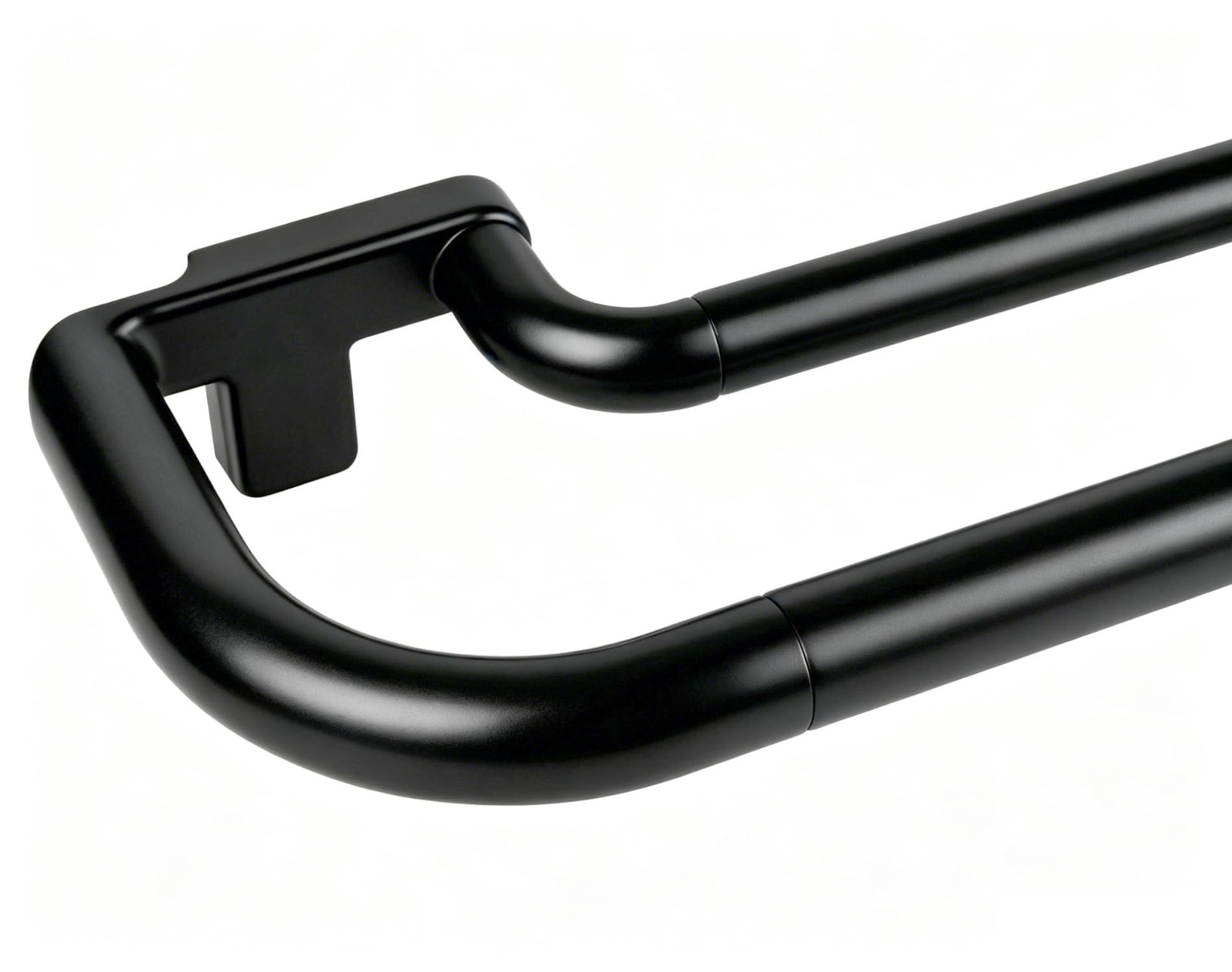 Blackout Double Curtain Rods for Windows 32 to 86 Inches, Black