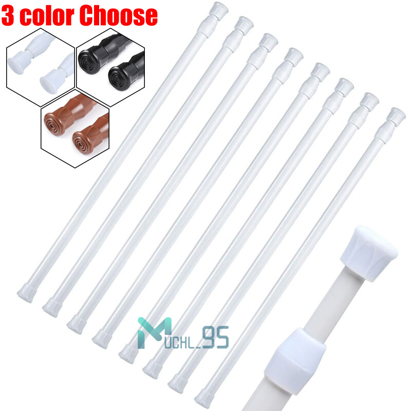 2/4/6pcs Spring Tension Curtain Rod Adjustable 23-44 Inches Curtain Tension Rods