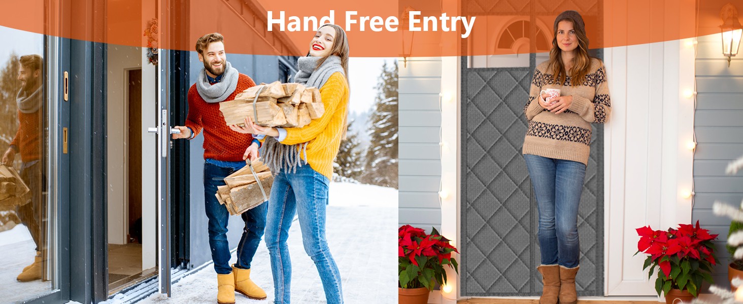 Magnetic Thermal Door Curtain, 36 X 80 Inch Insulated Door Cover Thickened
