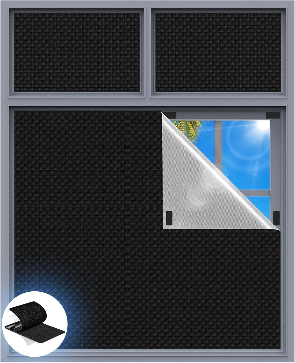 Customizable Blackout Curtains for Travel – 39” x 58” Complete Light Control