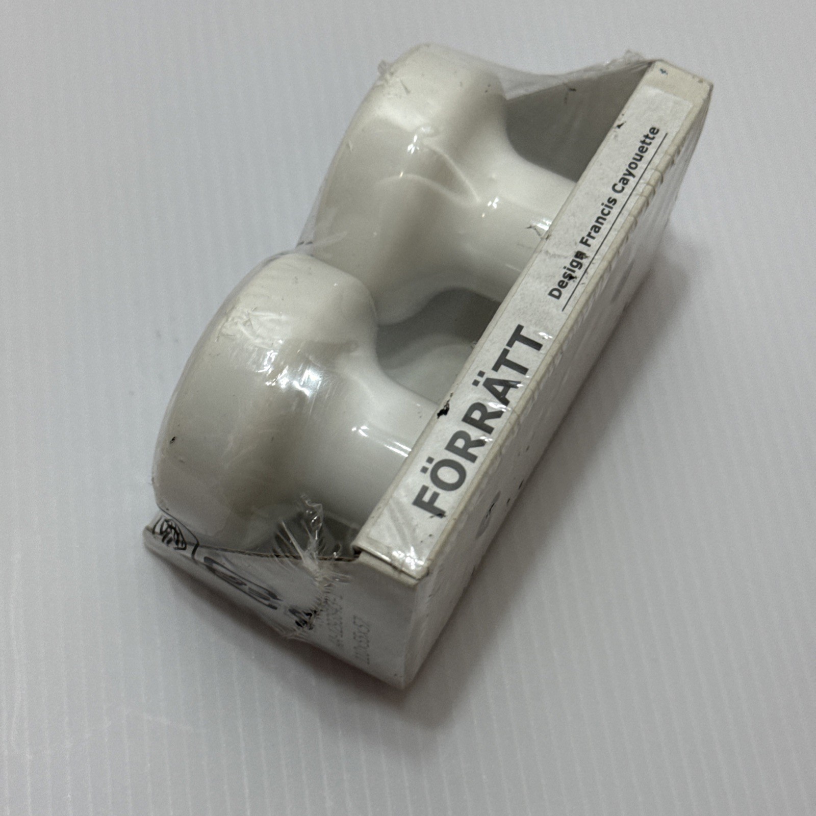 2 Pack IKEA Forratt Finials Stark White Porcelain Knobs Francis Cayouette NEW