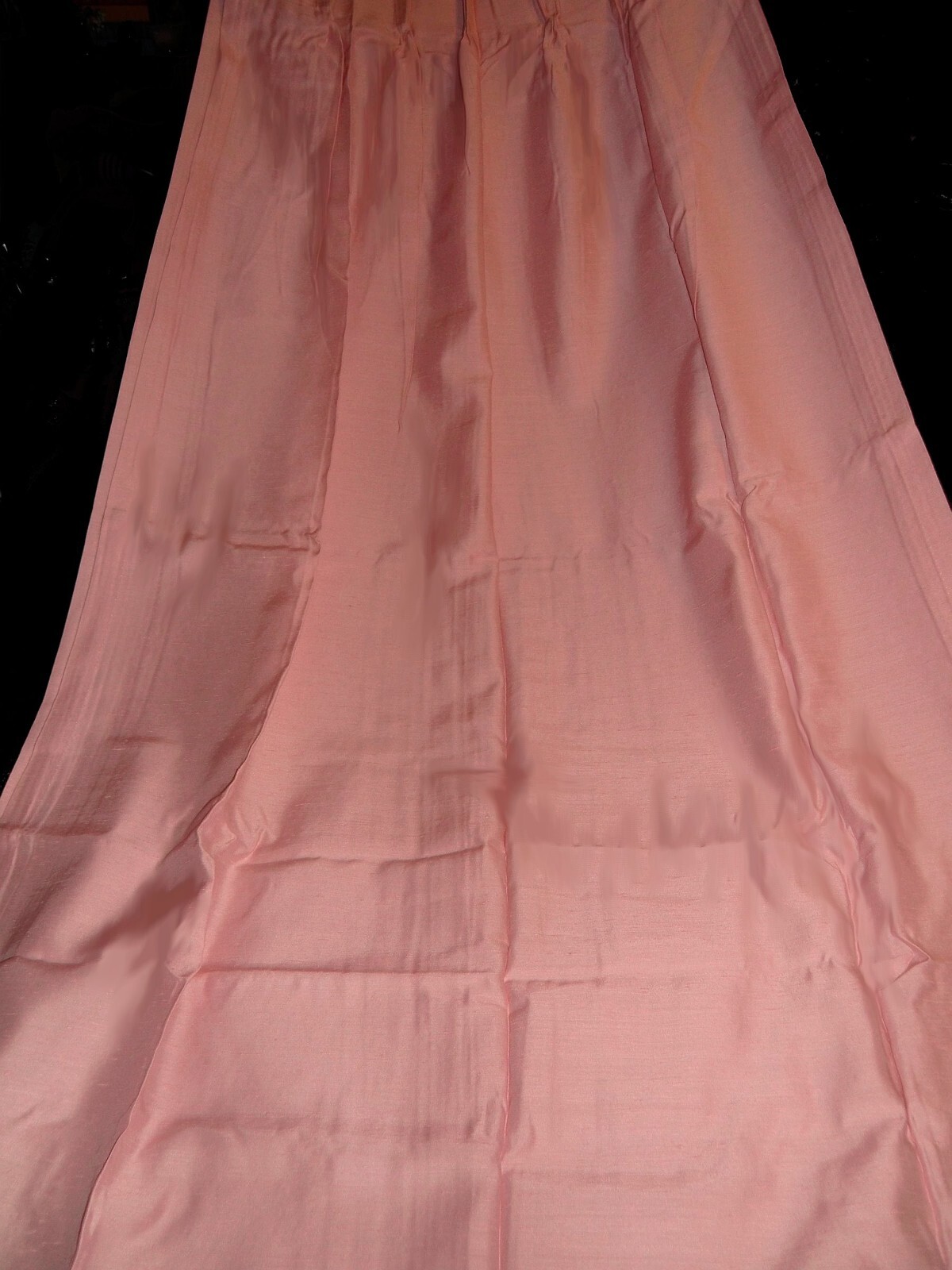 Luxury Vintage USA Textured 99″ Antique Satin Pleated Drapes Decora SEE MY SALE